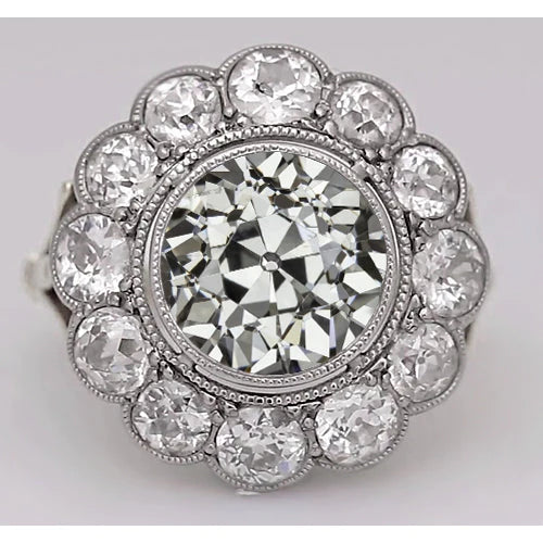 natural round diamond 2.50ct ring front view