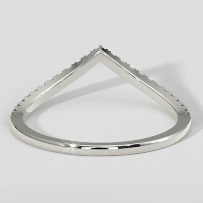 V-Shaped Paraiba Stacking Band Ring