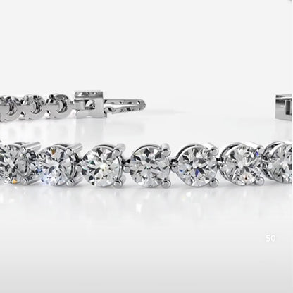 VS2 Lab Grown Diamonds Ladies Gold Bracelet