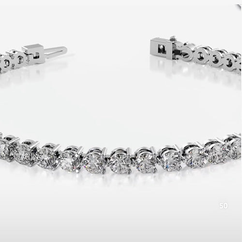 VS2 Lab Grown Diamonds Ladies Gold Bracelet