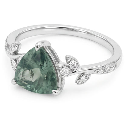 VVS Green Prasiolite Gemstone Ring 2.0 ct – 14 Karat White Gold