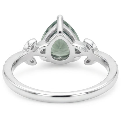 VVS Green Prasiolite Gemstone Ring 2.0 ct – 14 Karat White Gold