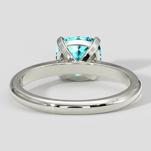 Vibrant 1.25ct Cushion Paraiba Tourmaline Solitaire