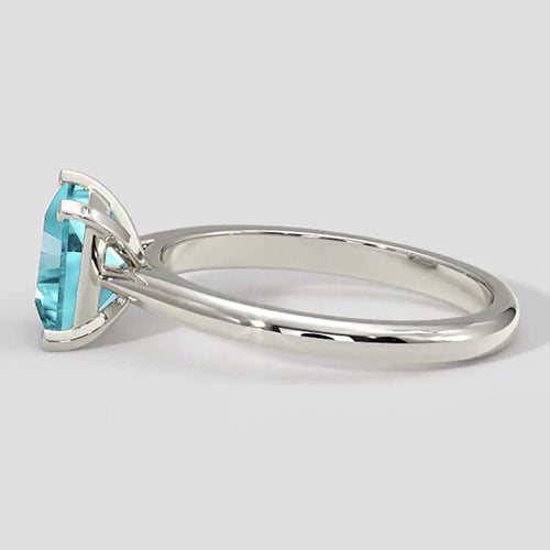 Natural Real ( Not Lab Grown )  Vibrant 1.75 Carat Cushion Paraiba Ring