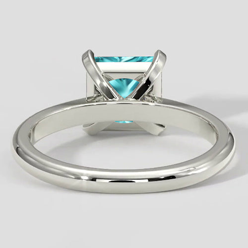 Natural Real ( Not Lab Grown )  Vibrant 1.75 Carat Cushion Paraiba Ring