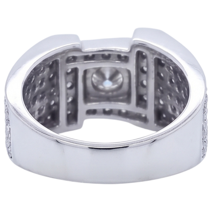 Vintage Look Men’s Ring Round Diamond Jewelry 3 Carats