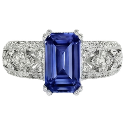 natural emerald sapphire 9.75ct ring side angle