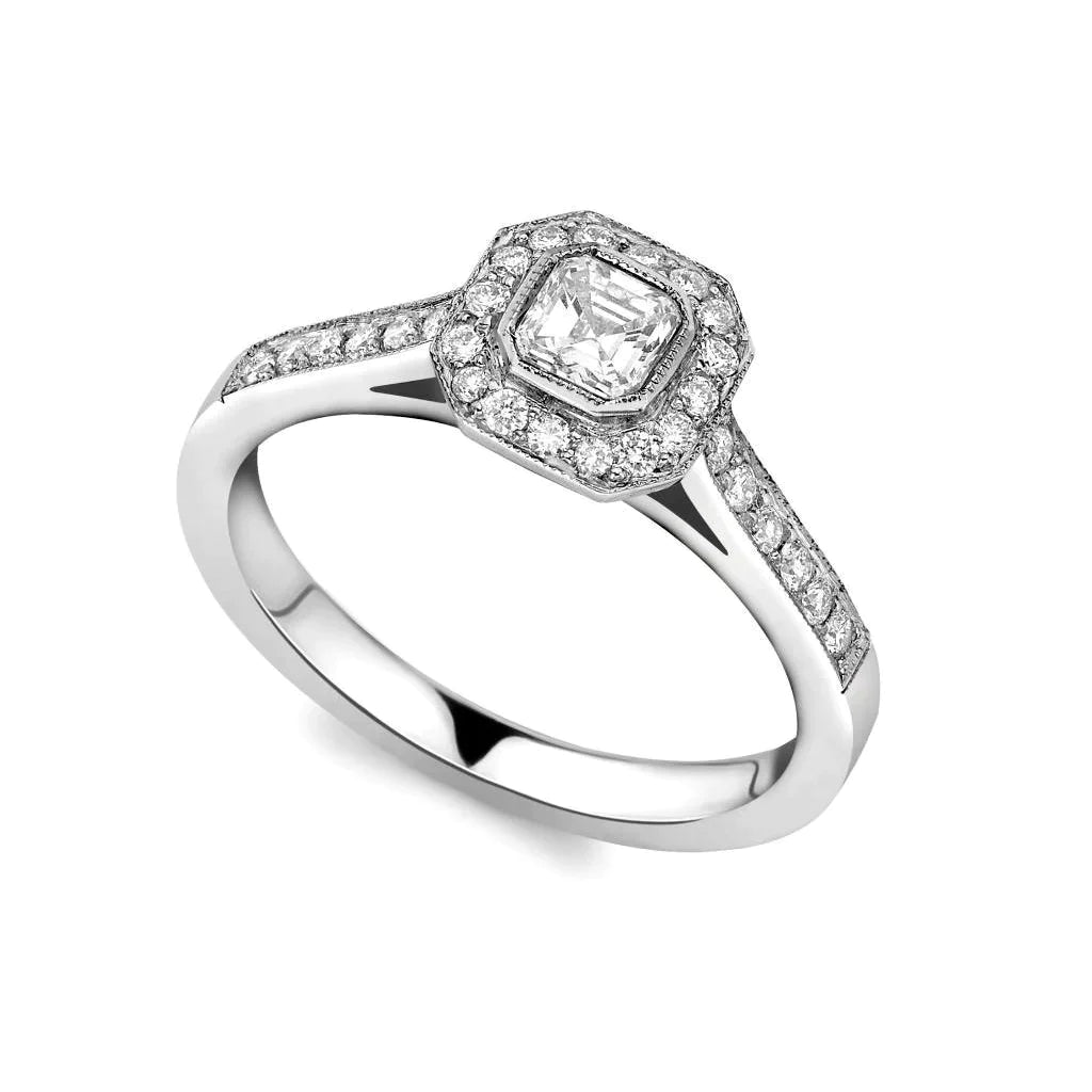 Vintage Look 2.5 Carat Asscher Diamond Ring