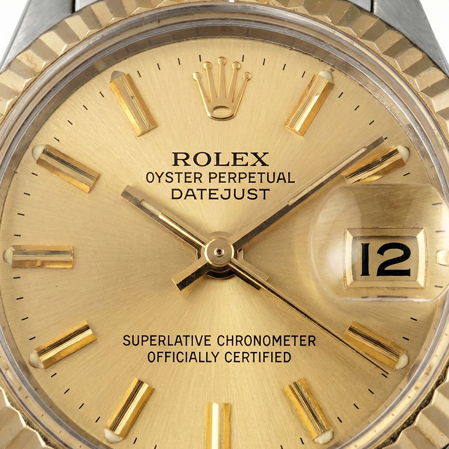 Vintage Ladies Steel Gold Two-Tone Vintage Rolex Fi Watch Jubilee