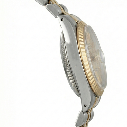 Vintage Ladies Steel Gold Two-Tone Vintage Rolex Fi Watch Jubilee