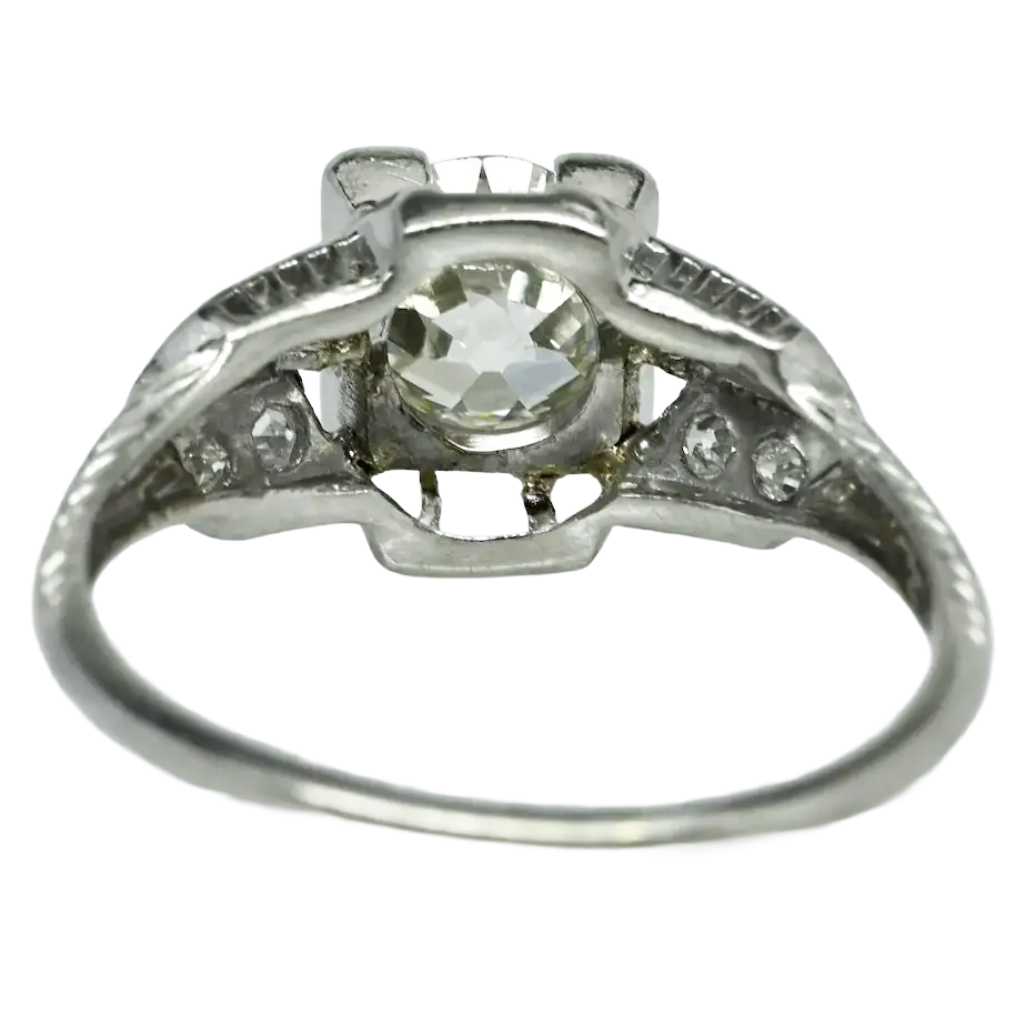 Vintage Style Gold Jewelry Round Old Miner Genuine Natural Earth Mined Diamond Ring 1.50 Carats