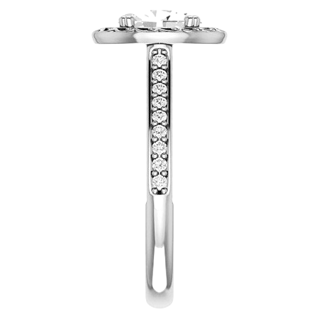 Vintage Style Halo Oval Old Cut Big Lab Grown Diamond Ring 11 Carats Bezel Set