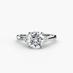 Natural Solitaire with Cluster Shoulders