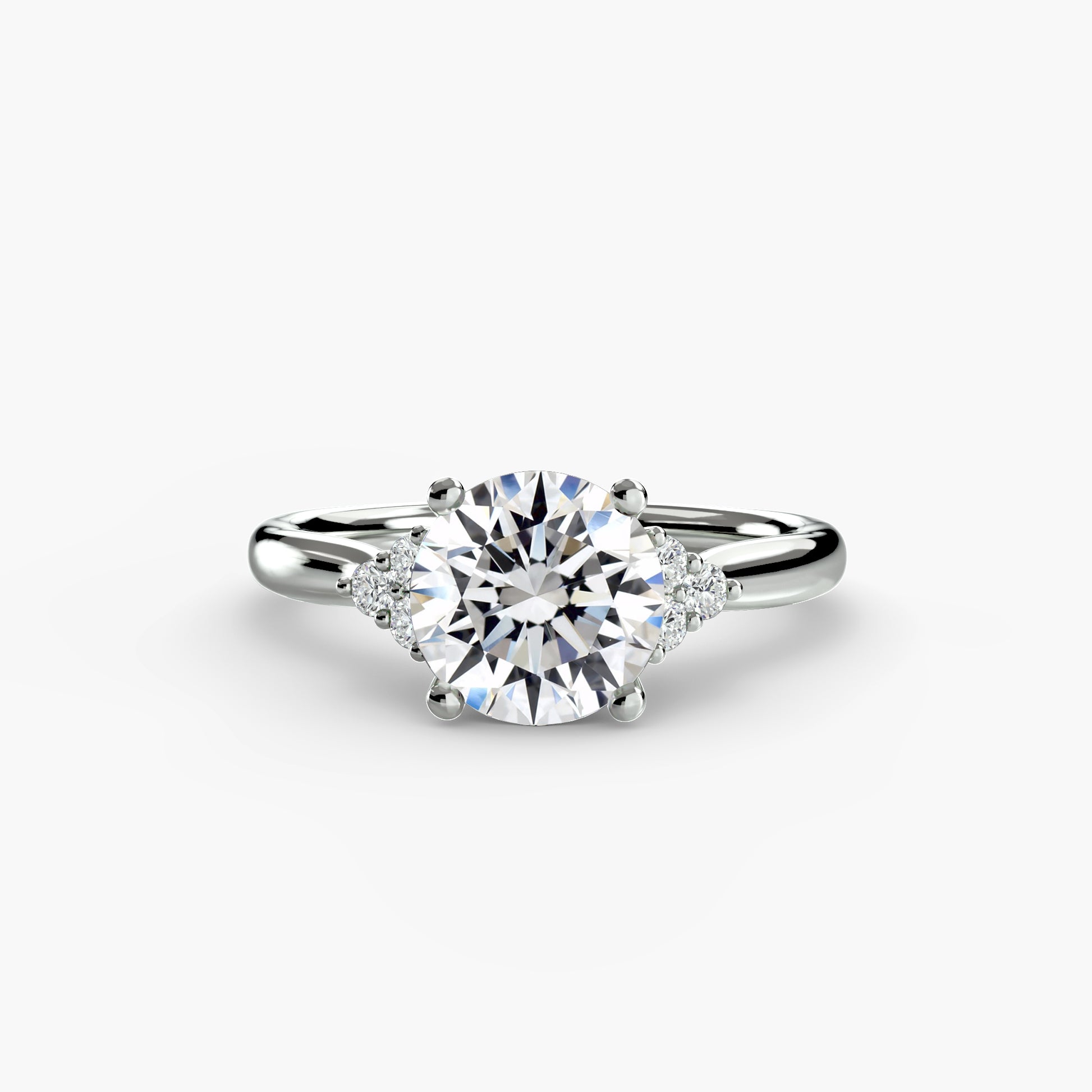 natural round diamond 0.08ct other front view