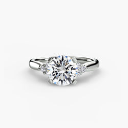 Natural Solitaire with Cluster Shoulders 2
