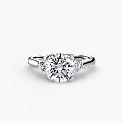 natural round diamond 0.08ct other front view