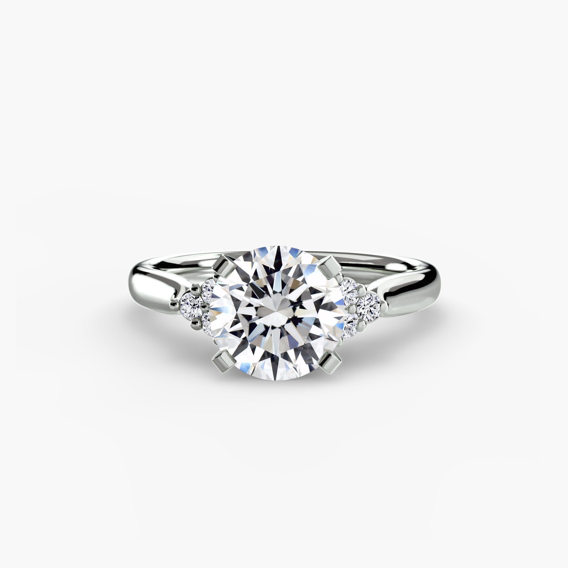 natural round diamond 0.08ct other on white background