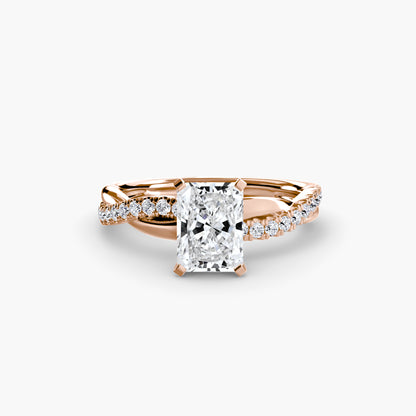 The Emerald Twist Pavé Ring