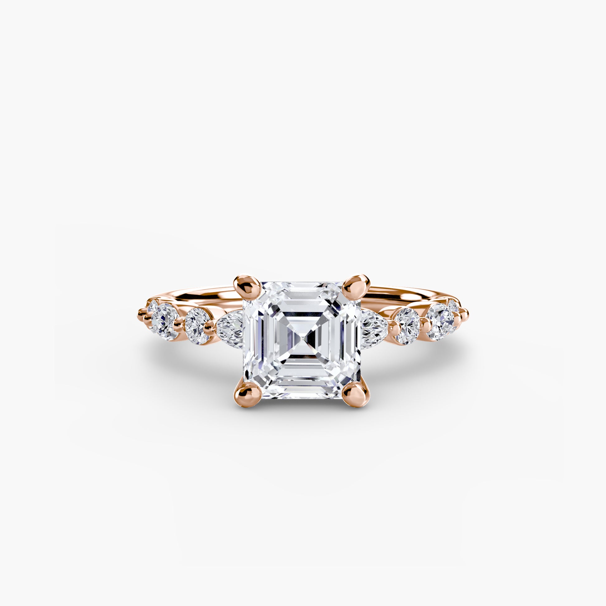natural round diamond 0.35ct band top view