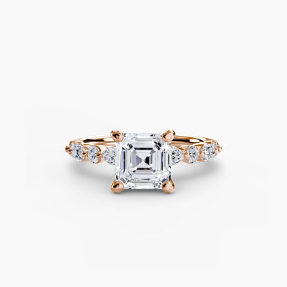 natural round diamond 0.35ct band top view