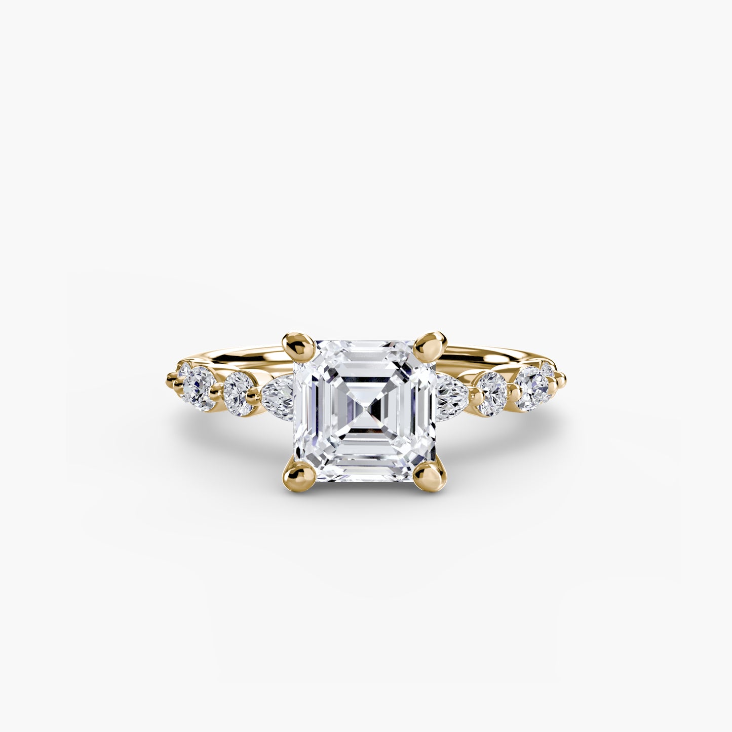 natural round diamond 0.35ct band on white background