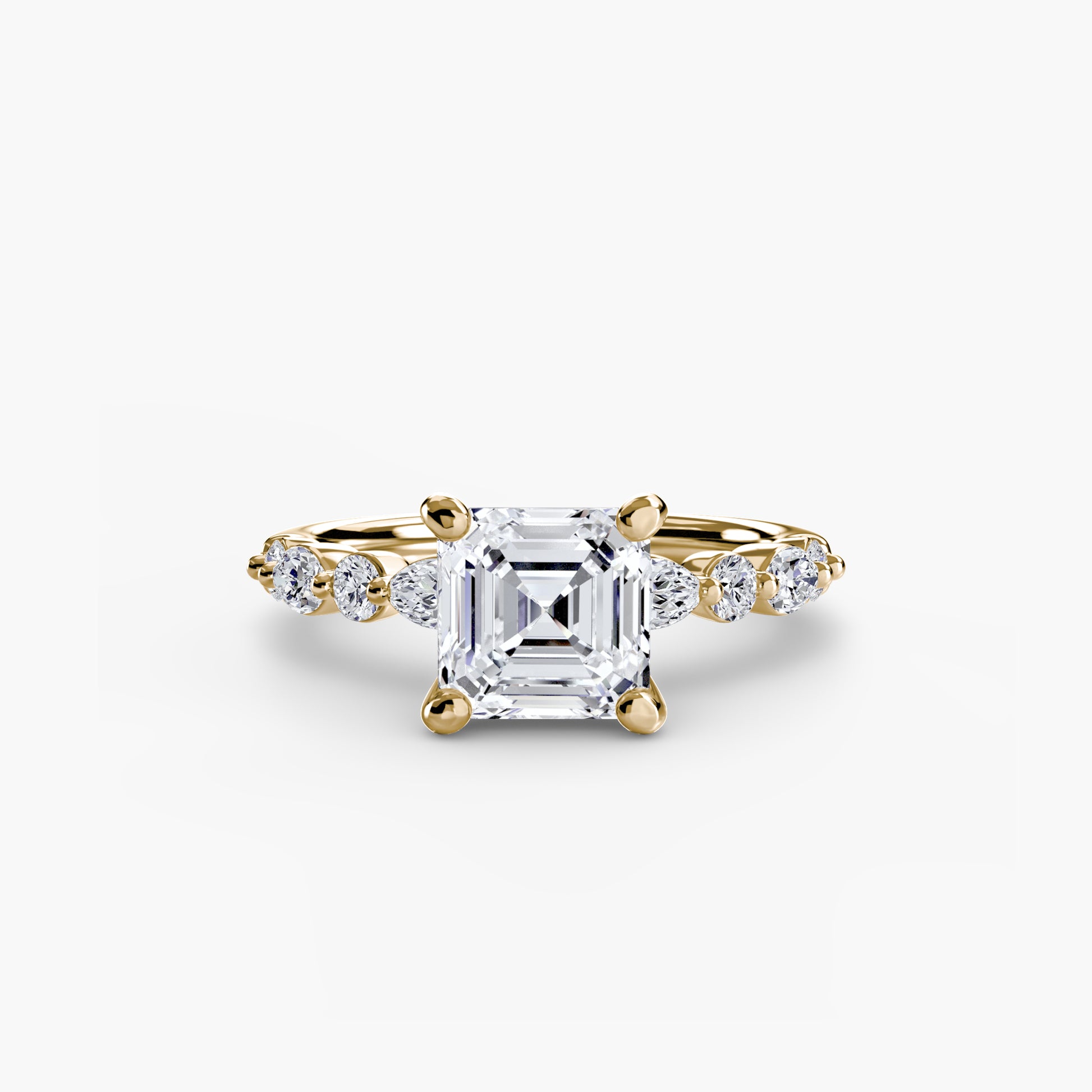 natural round diamond 0.35ct band on white background