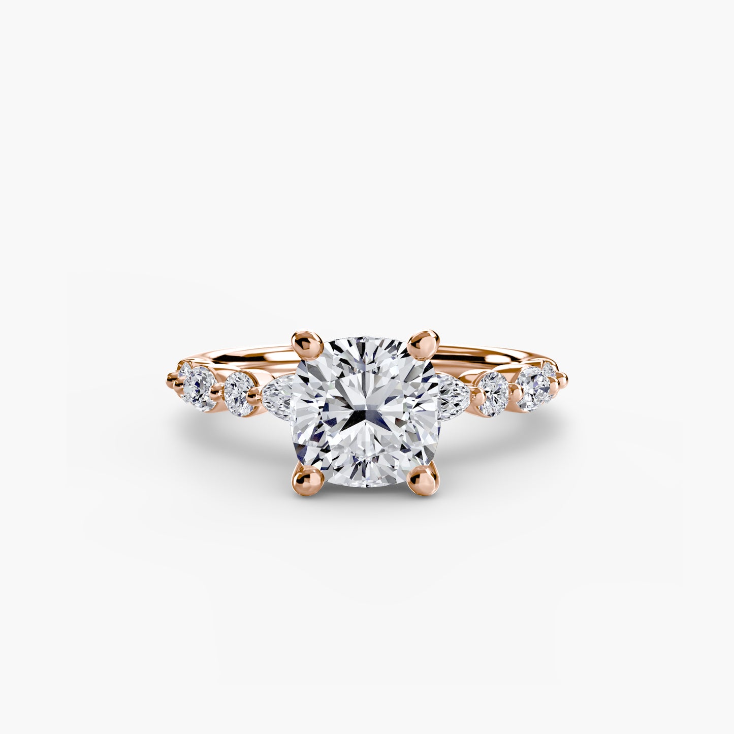 natural round diamond 0.35ct band macro detail