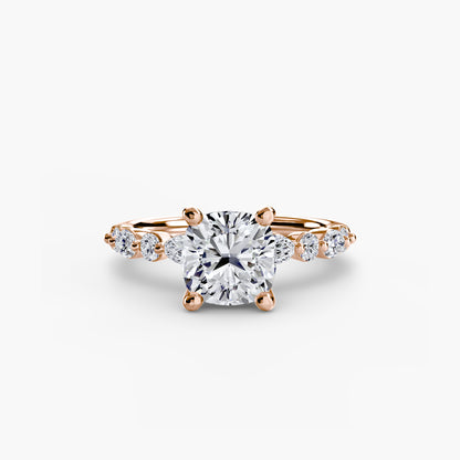 natural round diamond 0.35ct band macro detail