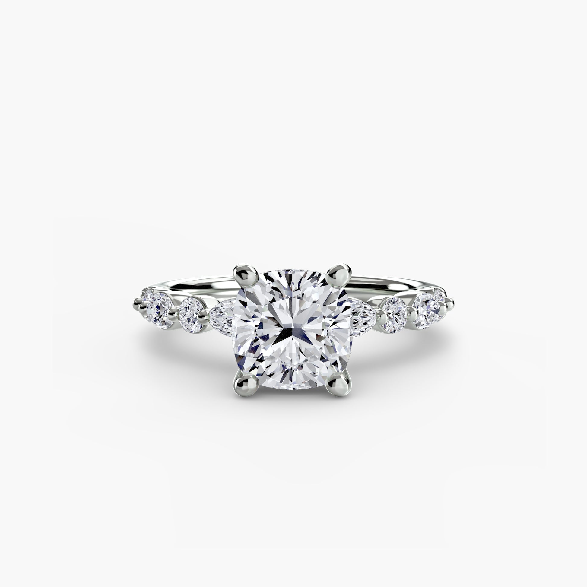 natural round diamond 0.35ct band top view