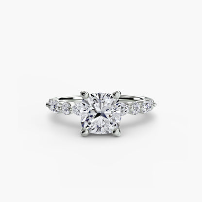 natural round diamond 0.35ct band band detail