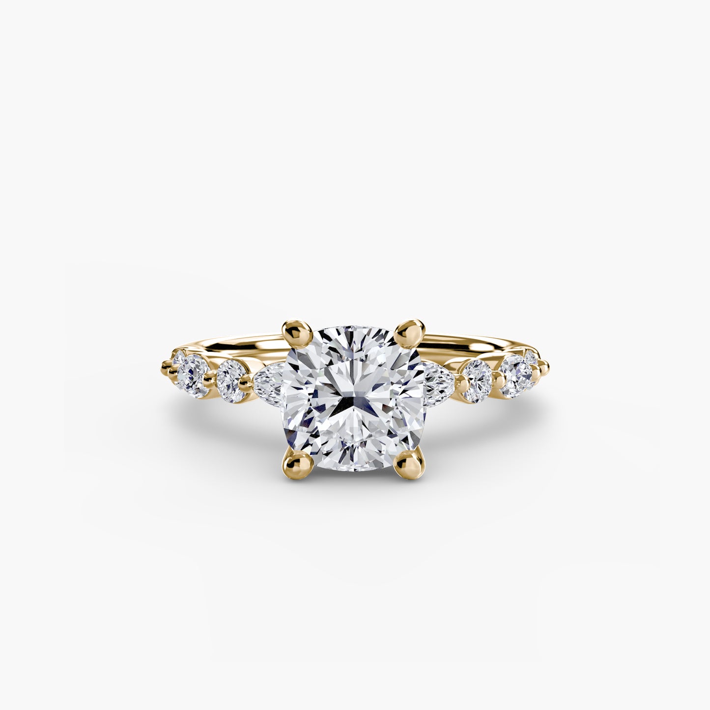 natural round diamond 0.35ct band side angle