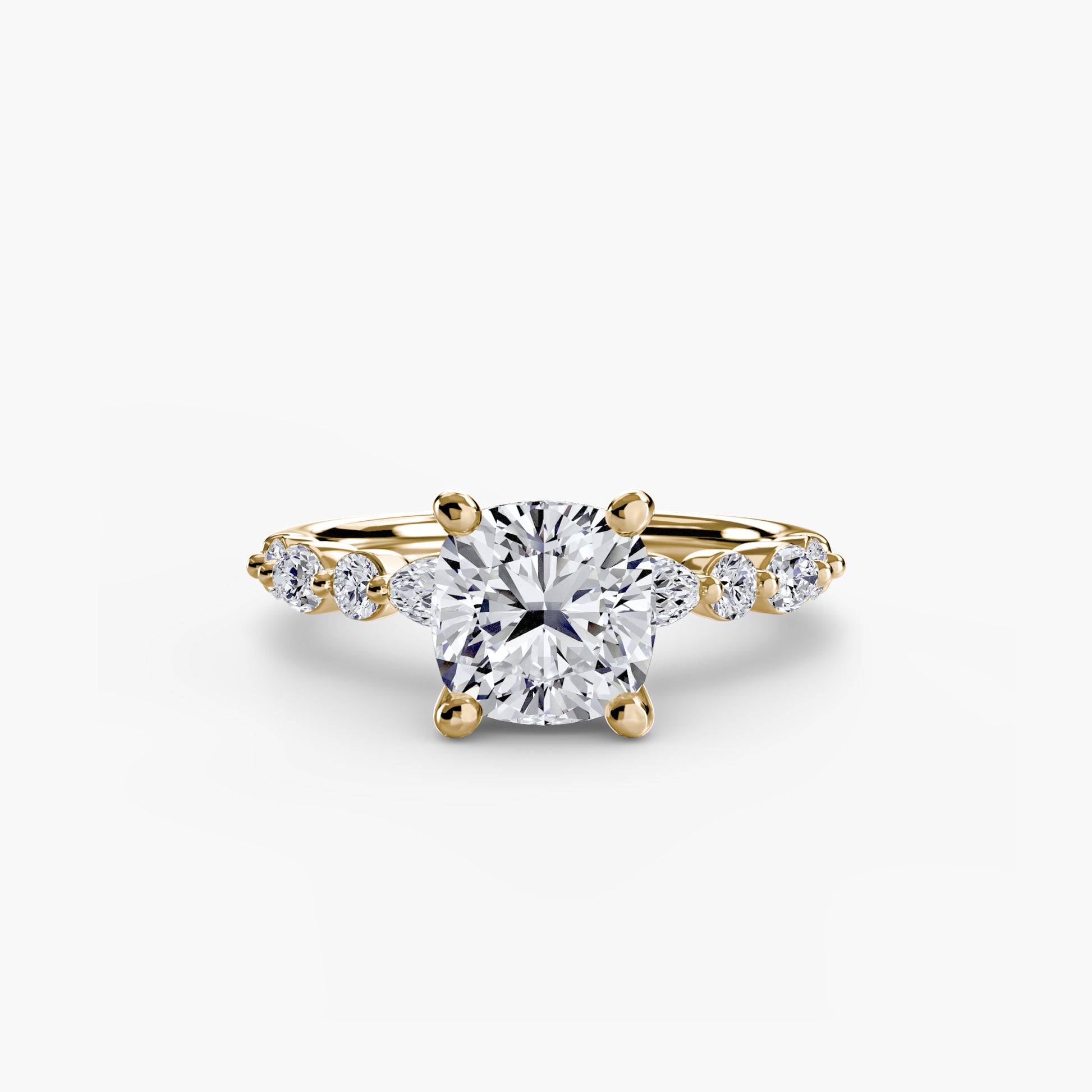 natural round diamond 0.35ct band side angle