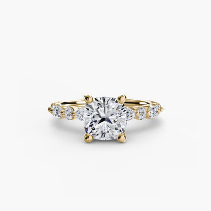 natural round diamond 0.35ct band top view