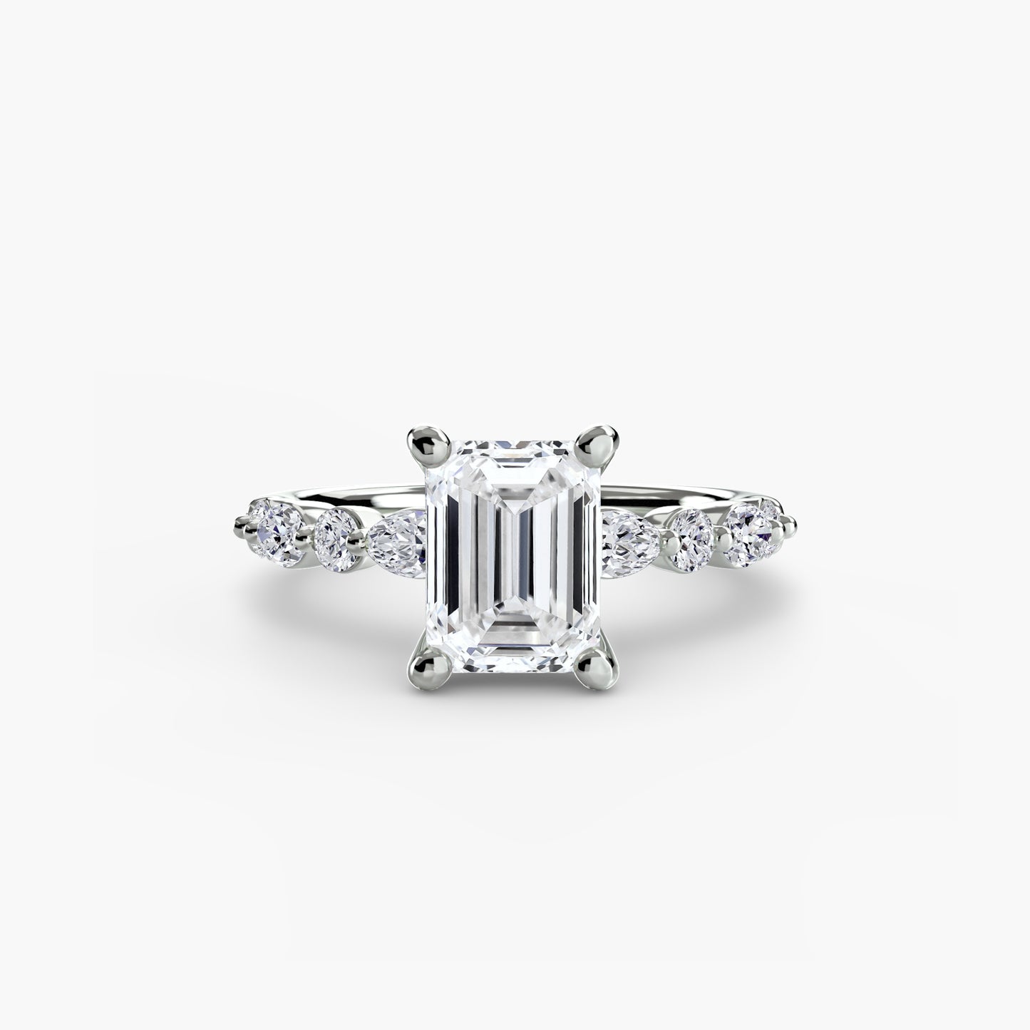 natural round diamond 0.35ct band three quarter angle