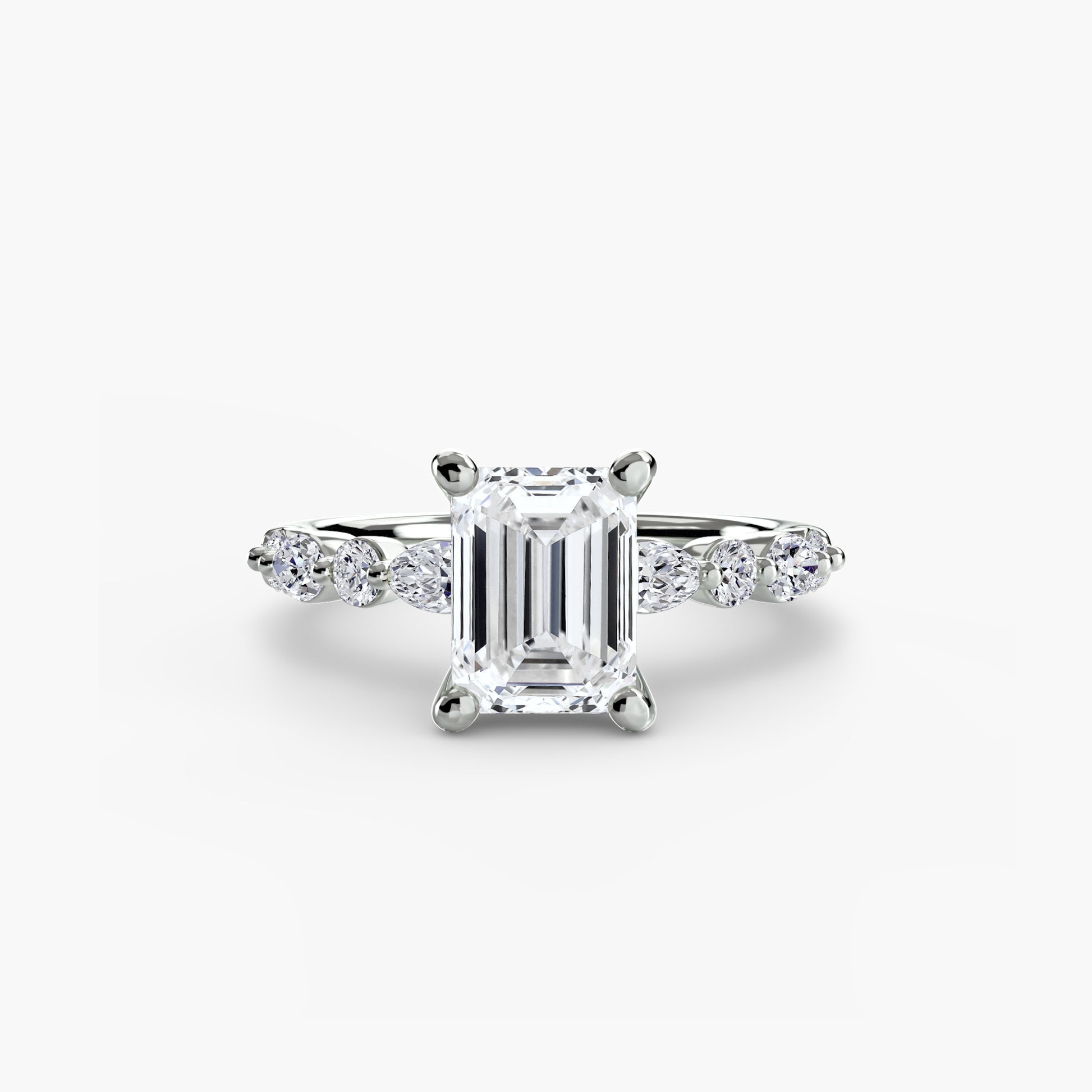 natural round diamond 0.35ct band back view