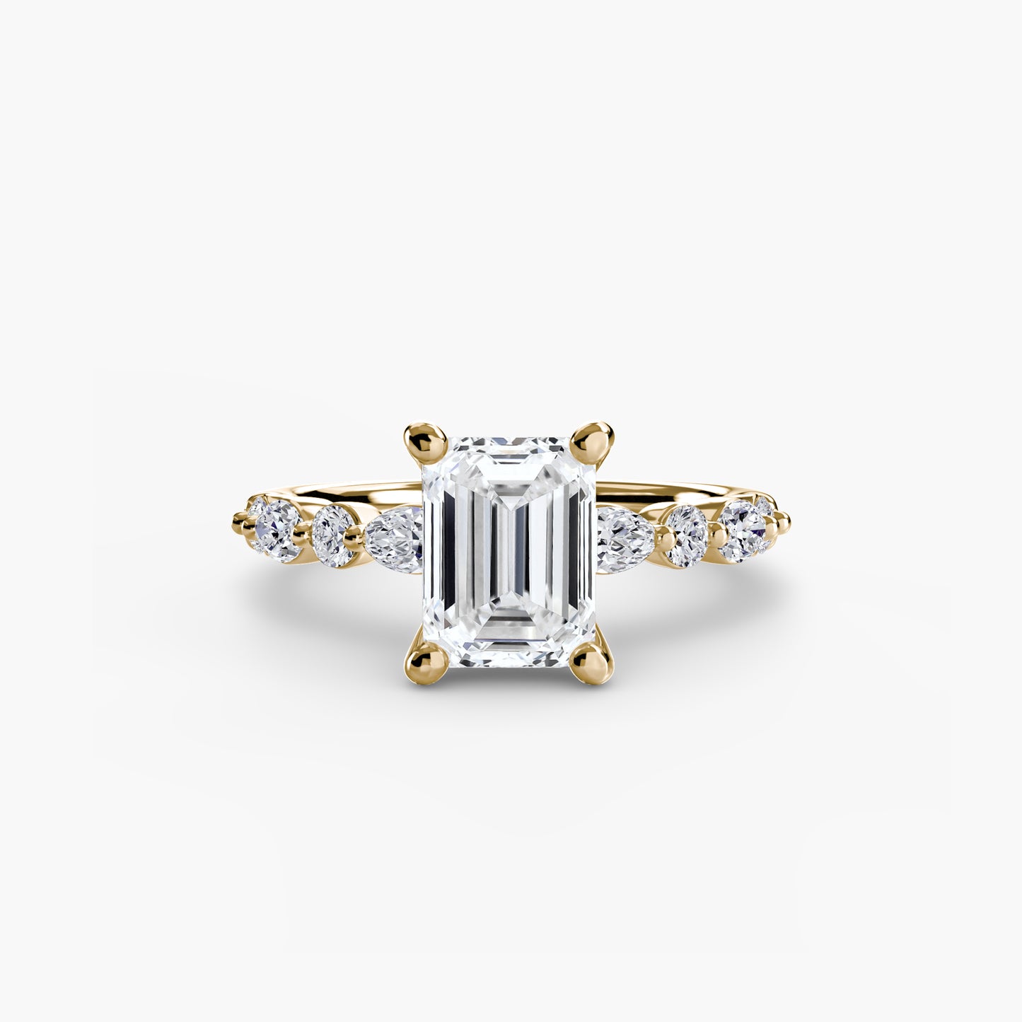natural round diamond 0.35ct band profile view