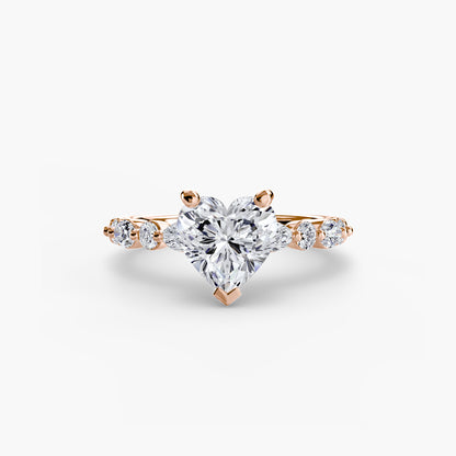 natural round diamond 0.35ct band top view