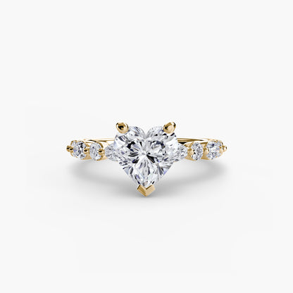natural round diamond 0.35ct band top view