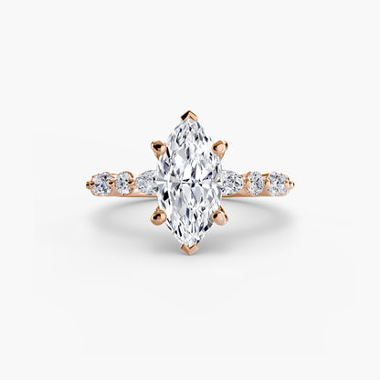 natural round diamond 0.35ct band close up detail
