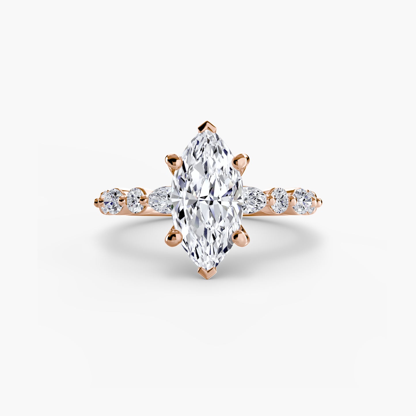 natural round diamond 0.35ct band profile view