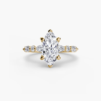 natural round diamond 0.35ct band with diamond accents