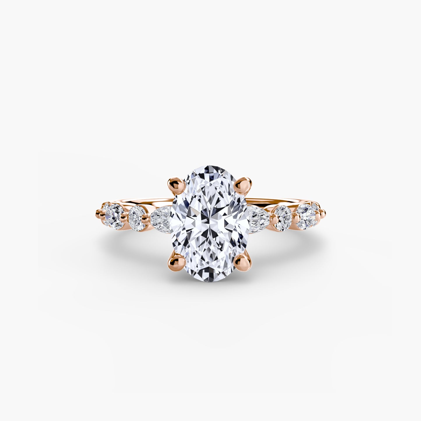natural round diamond 0.35ct band back view