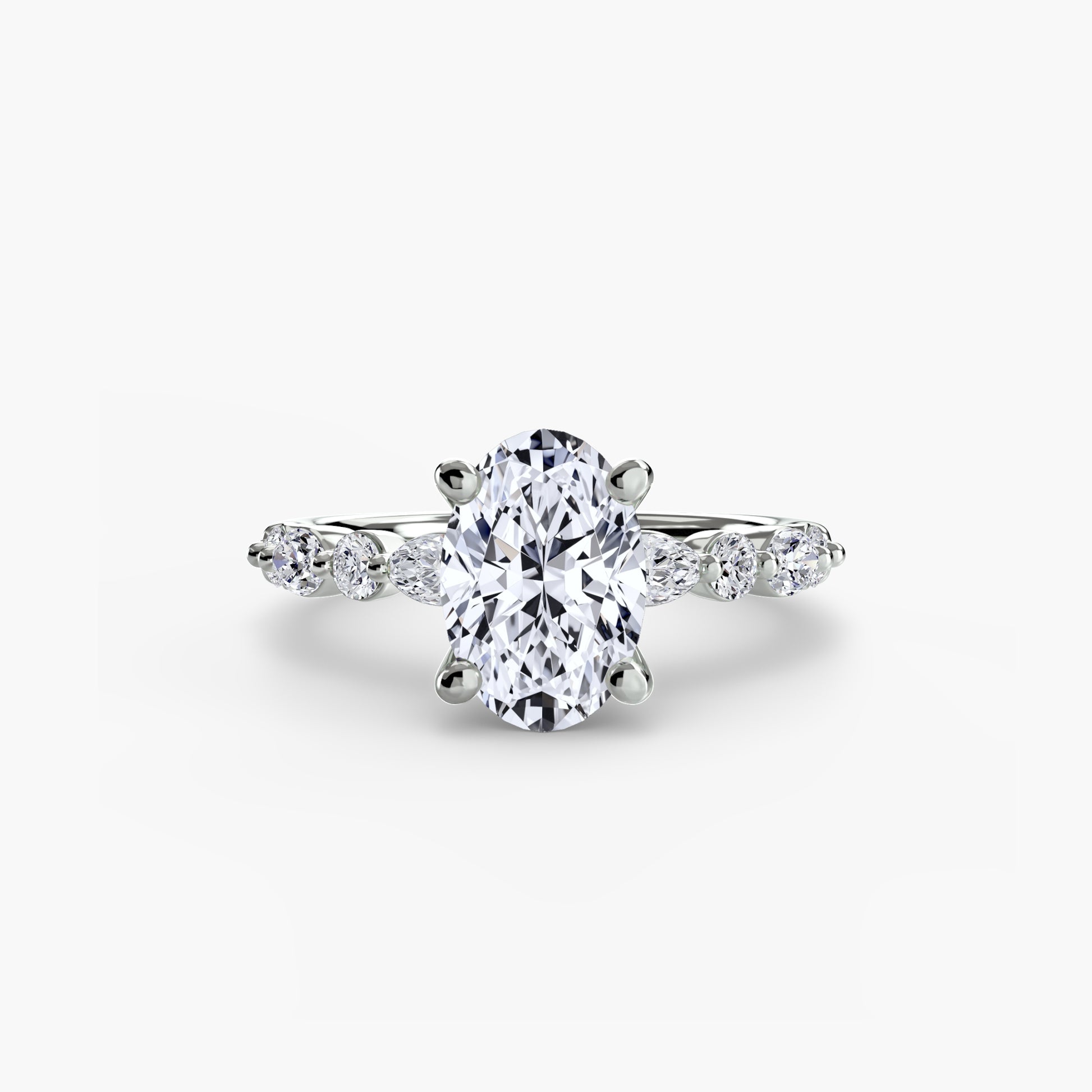 natural round diamond 0.35ct band three quarter angle