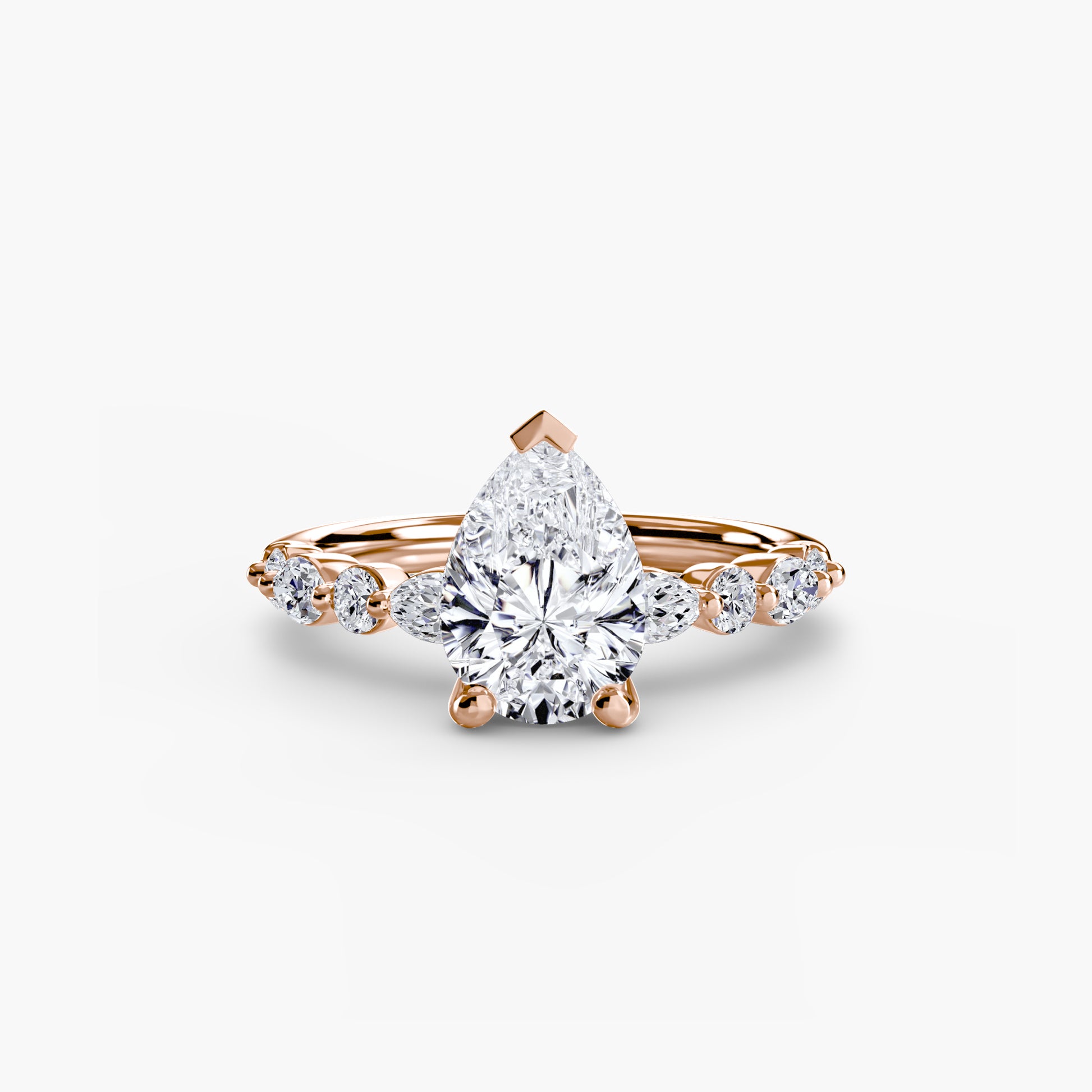 natural round diamond 0.35ct band macro detail