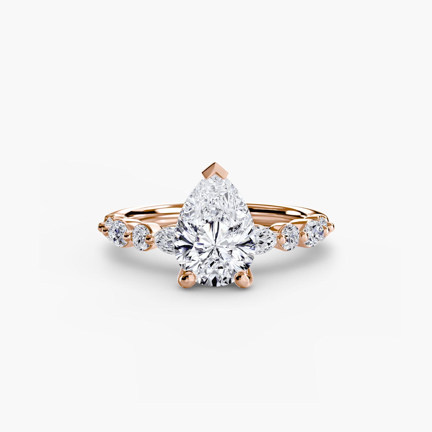 natural round diamond 0.35ct band side angle