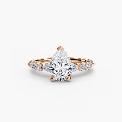 natural round diamond 0.35ct band side angle