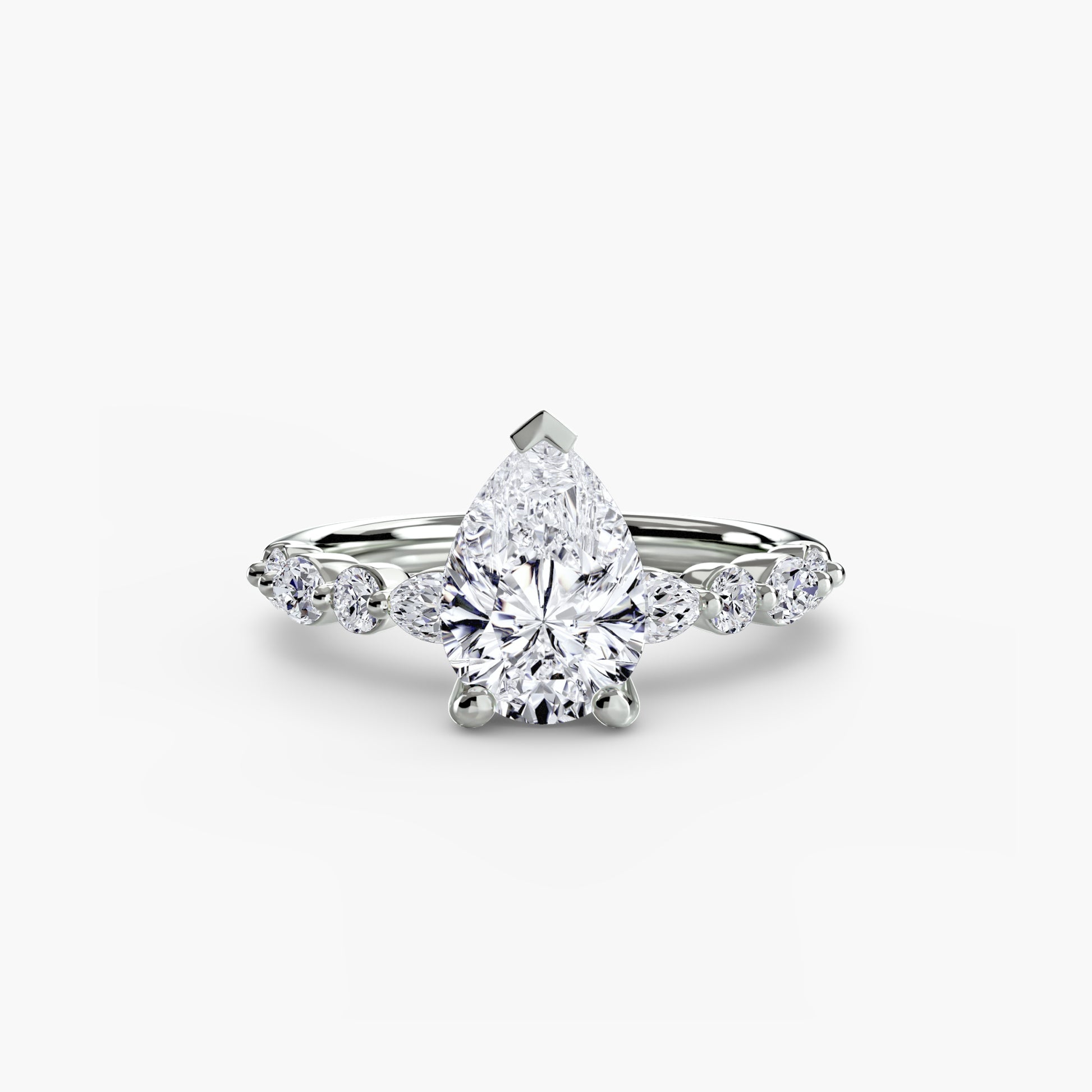 natural round diamond 0.35ct band macro detail