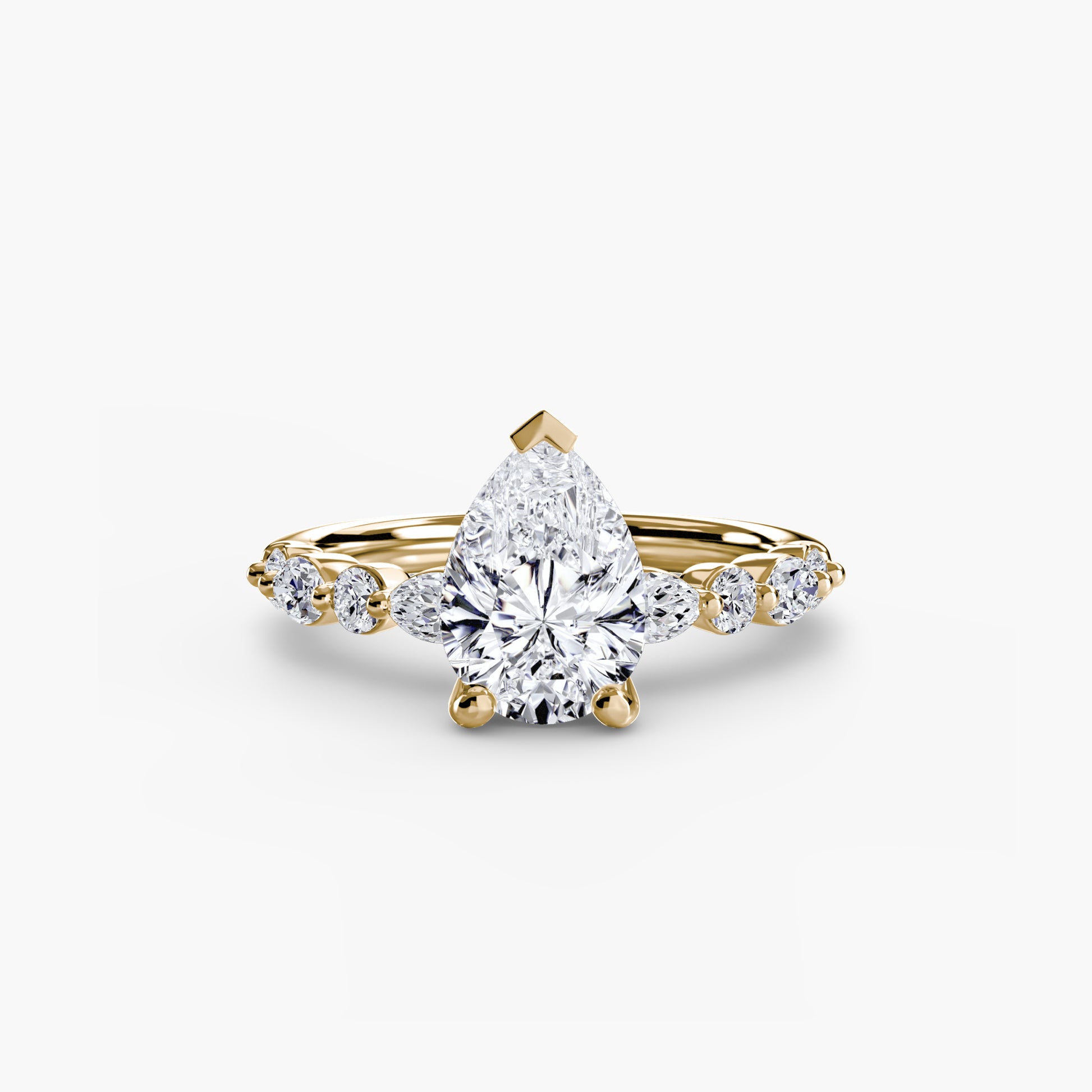 natural round diamond 0.35ct band top view