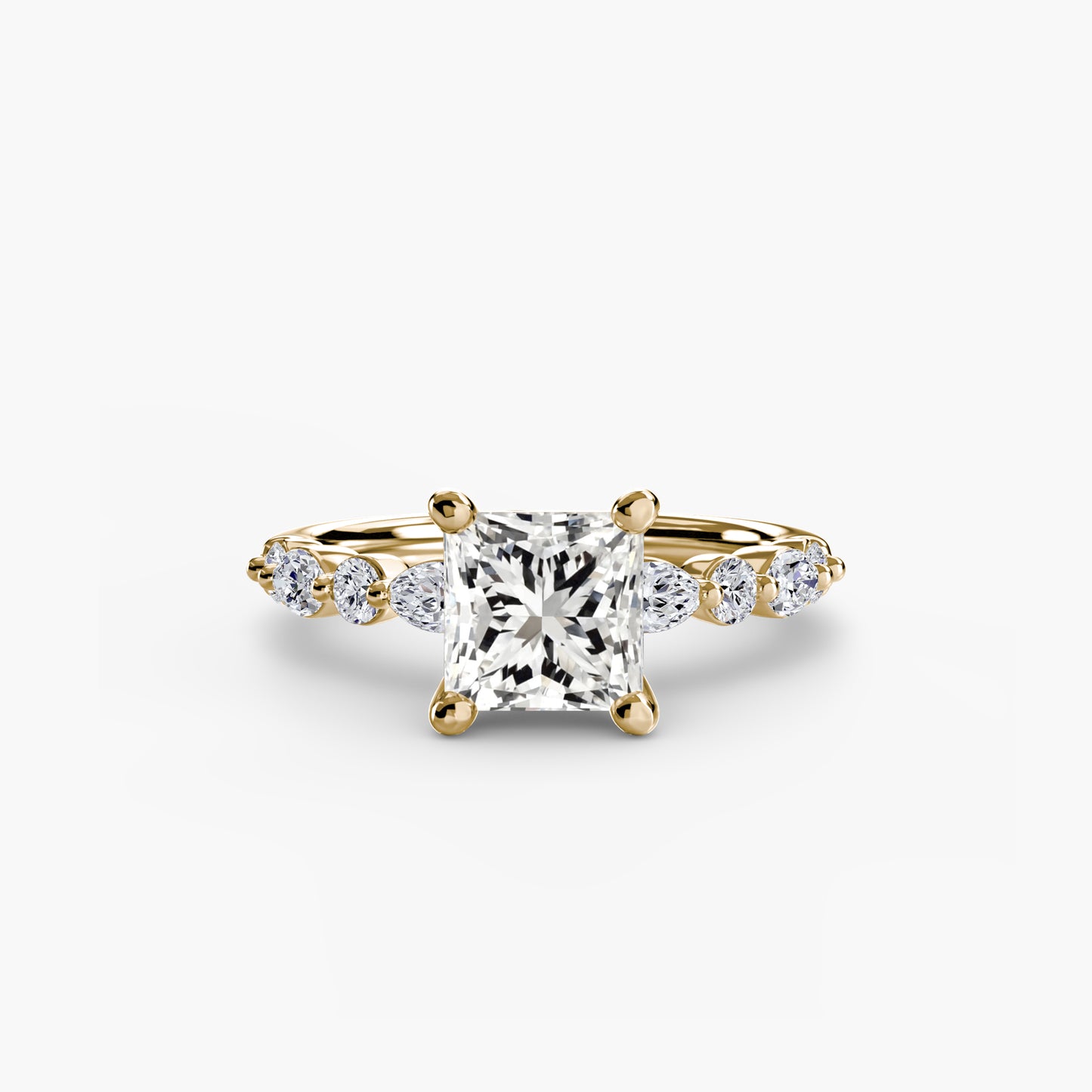 natural round diamond 0.35ct band back view