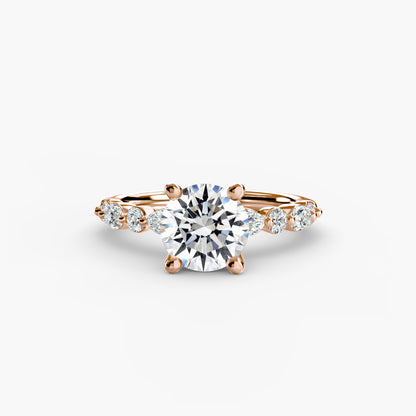 natural round diamond 0.35ct band macro detail